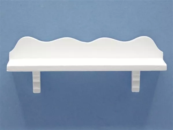 Dolls House Wall Shelf White Bathroom Kitchen Accessory Miniature 1:12 Scale (W)