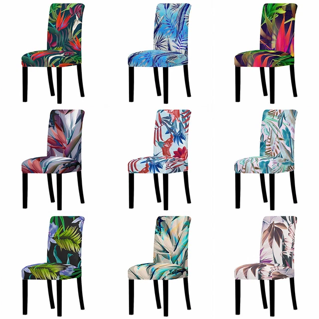Stretch Chair Covers Universal 1 2 4 6 Pieces Spandex Dining Chair Office Chair