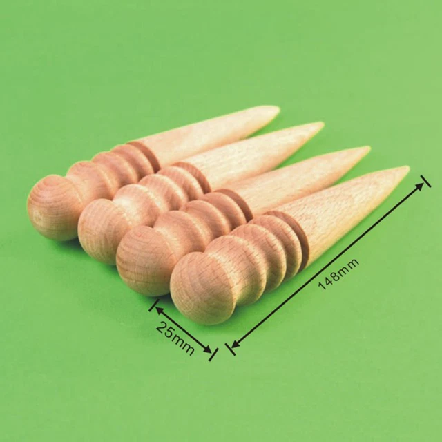 Herramienta artesanal de cuero pulido multitamaño borde redondo resbaladizo madera DZ8