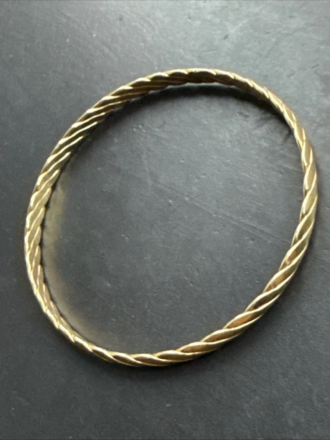 Bracelet Maille Jonc Tank Plaqué Or 18k Avec émaux Noir - Style Art Nouveau, Ancien