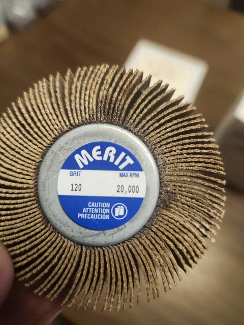 Merit Miniwheel GOF XX-2503 (120 ARB grit) flap wheel QTY:10 per box