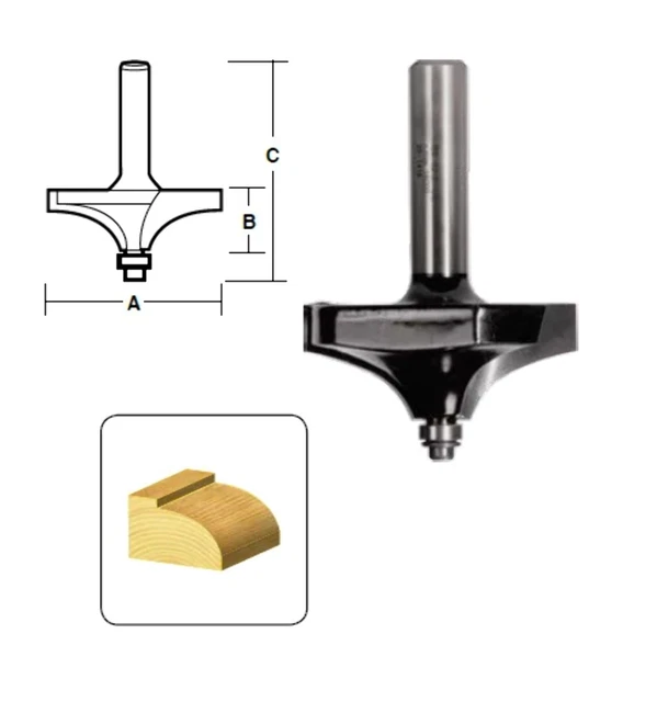Rounding Over Router Bits with bearing | TEB Series