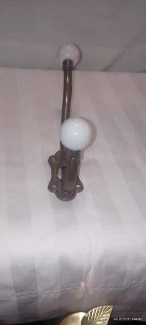 VTG Brass Coat Hooks To Hang Jackets/Bookbags 4