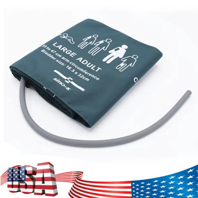 US,2pcs,Arm Blood Pressure Cuff Patient Monitor Cuff Large Adult Size:16.5x 32cm