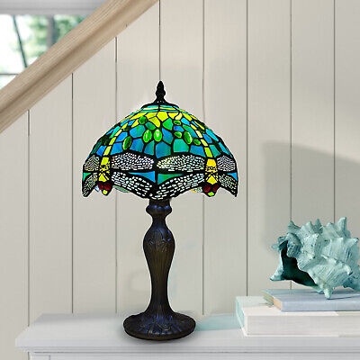 Tiffany Stile Lampada Da Tavolo Antico realizzato a mano arte vetro colorato da comodino lampada da tavolo