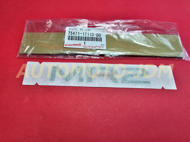 Toyota 90-99 MR2 SW20 SW21 Rear Center "MR2" Gray Emblem Genuine 75471-17110-B0