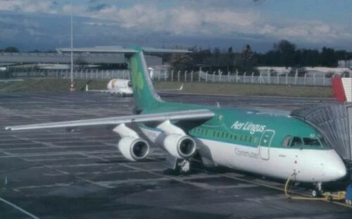 Aer Lingus Commuter BAe 146-300 EI-CLI @ Birmingham BHX - postcard