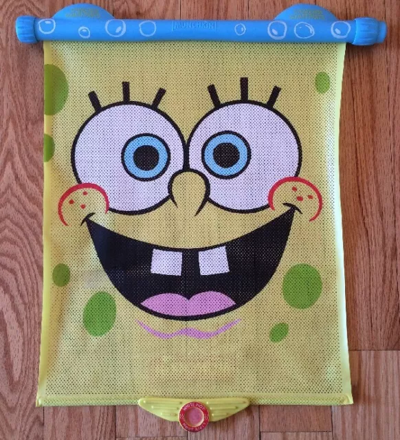 Munchkin Baby Toddler Kids Sponge Bob Squarepants Car Sun Shade. Blue Yellow.