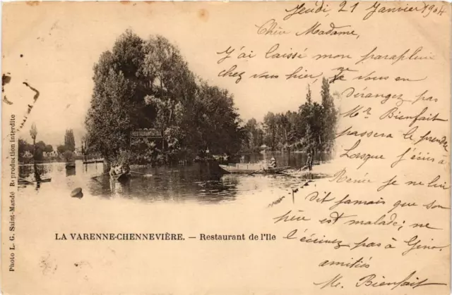 CPA AK VARENNE-CHENNEVIERES Restaurant de l'Ile (671827)