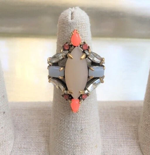 Stella & Dot Riviera Multi Stone Rhinestone Adjustable Ring Statement Stella & Dot Riviera Multi Stone Rhinestone Adjustable Ring Statement