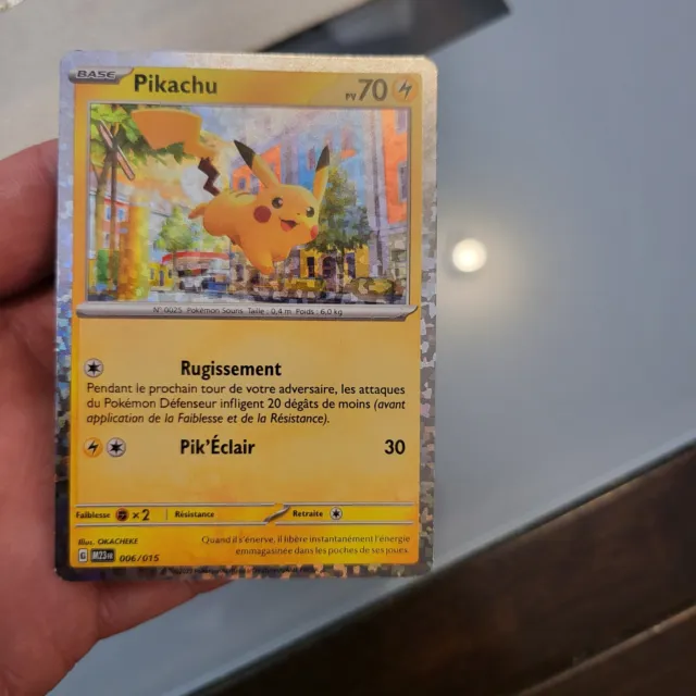 Carte Pokémon Pikachu Holo 006/015 - 6/15 - M23FR McDonald's - Mcdo 2023