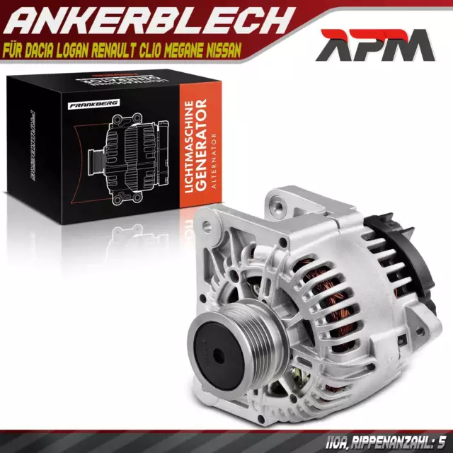 Alternatore Generatore 110A per Dacia Logan Duster Renault Clio Megane Nissan