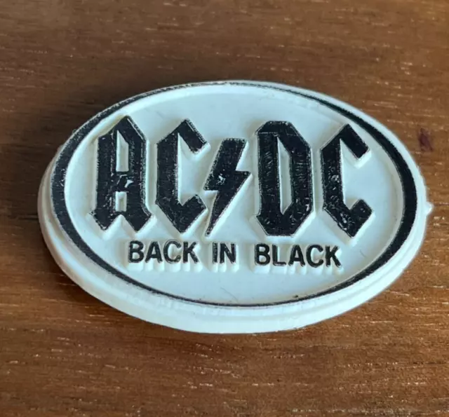 AC/DC Plastic Pin Badge - Back in Black