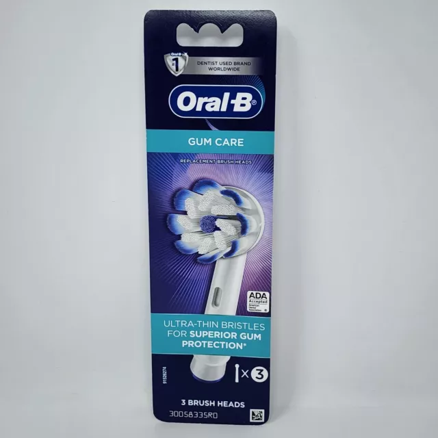 Oral-B Gum Care Replacement Brush Heads Ultra-Thin Bristles (3 Brush Heads)