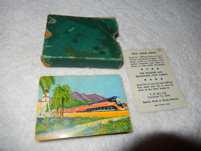 Southern Pacific Lines Playing Cards Sunset Overland Golden State & Shasta Route