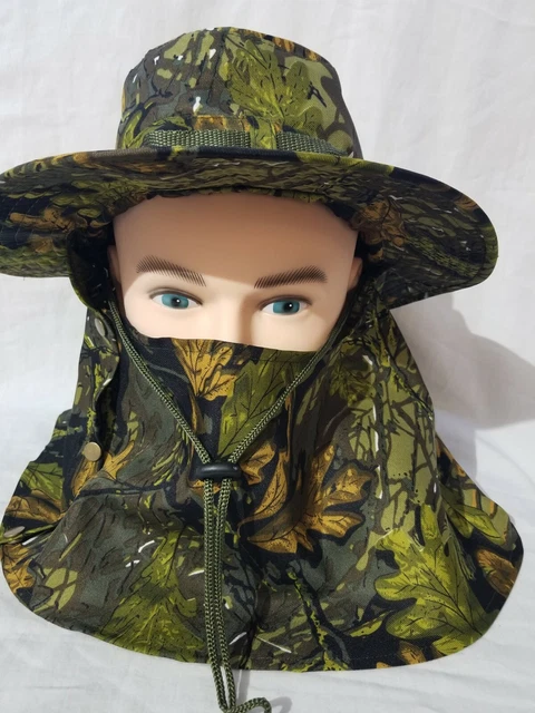 Hot Fishing Bucket Hat Outdoor Sport Sun Protection Neck Face Flap Cap Wide Brim