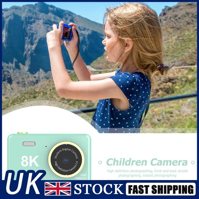 80MP 2.4 inch HD Screen Kids Digital Video Photo Camera with 32GB Card (Green)