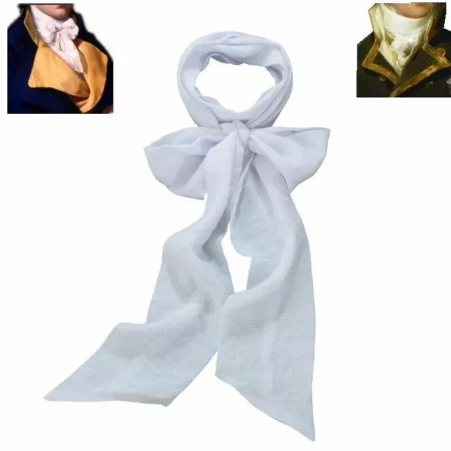 Men Medieval Cravat Long Regency Ascot Tie Renaissance Neckerchief Victorian Tie