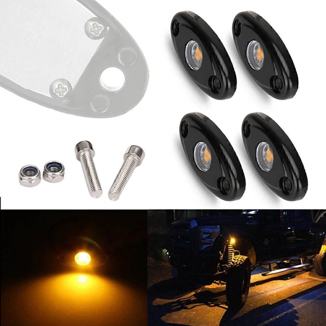 Rock LED Lampe für JEEP ATV Offroad Truck unter Trail Rig Körperseife 4STCK Gelb