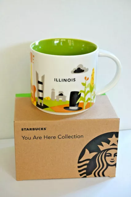 Starbucks City Mug - Illinois - Usa - Yah - You Are Here - Selten - Neu +Sku+Ovp