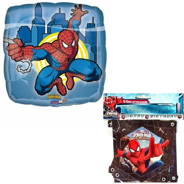 Spider-Man Balloon and Banner - Spiderman Party Decorations