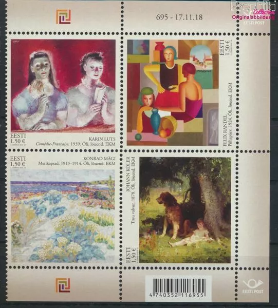 Briefmarken Estland 2018 Mi 936-939 Viererblock (kompl.Ausg.) postfrisch K(96164