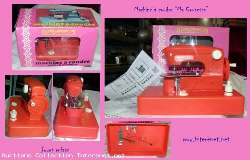 petite machine à coudre - jouet ou d'enfant - ht 13 cm - épo