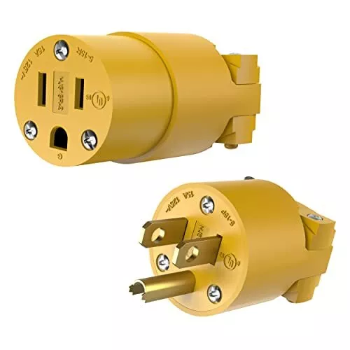 EXTENSION CORD MALE/FEMALE Electrical Replacement Plug & Connector Set