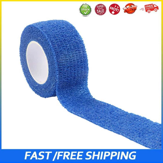 #b Protector de dedos de punto de cruz con vendaje elástico envolvente autoadhesivo (azul)