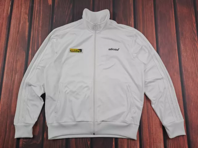 Adidas Queens Bill McMullen Mens   NYC Tracksuit Jacket Vintage white size  XL