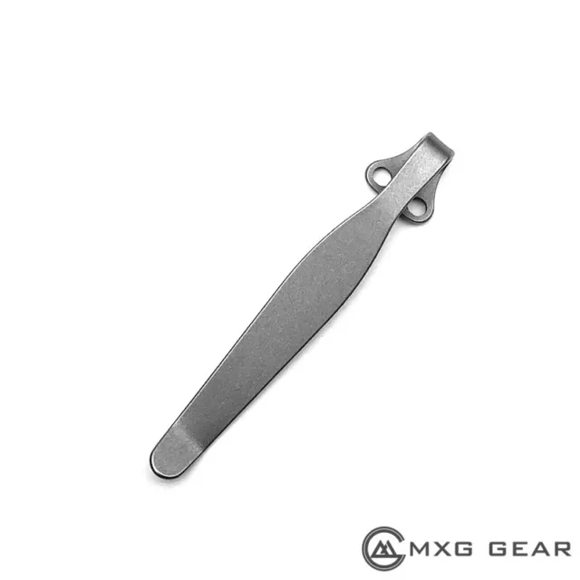 Titanium Deep Carry Pocket Clip For Spyderco Manix 2 XL Paramilitary 2 Stretch