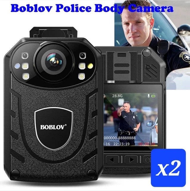 BOBLOV KJ21 telecamera montata sul corpo polizia sicurezza x2 telecamere