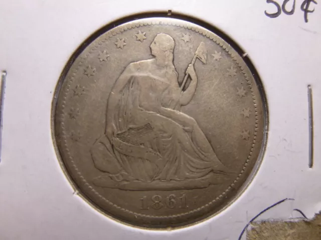 1861-O Seated Liberty Half Dollar