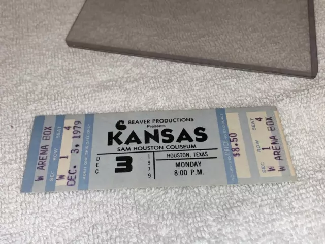 KANSAS ORIGINAL UNUSED 1979 CONCERT TICKET SAM HOUSTON COLIS Mike Reno Paul Dean