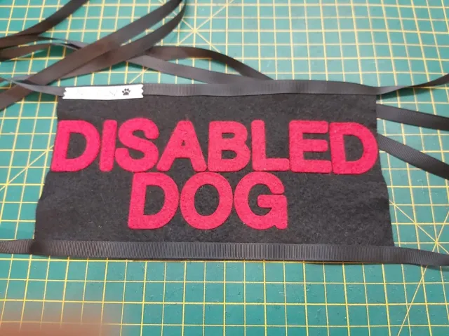 Carrito de letrero para perro discapacitado