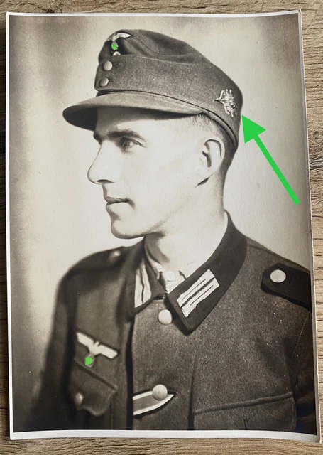 PK Portrait Foto WH Gebirgsjäger Edelweiß Bergmütze aus Traunstein Oberbayern