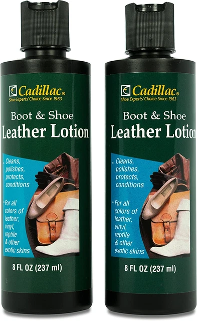 Paquete de 2 acondicionador y limpiador de cuero para botas y zapatos Cadillac - y -