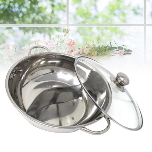 Utensilios de cocina de sopa china divididos olla caliente