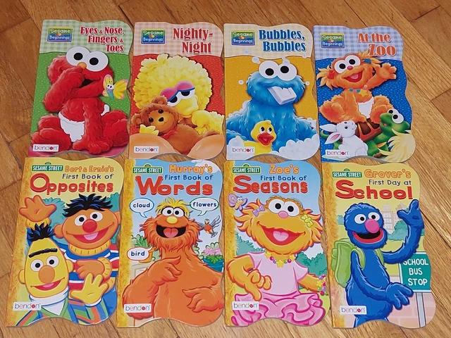 Lot Of 8 New Sesame Street Baby Toddler Board Books: Elmo, Grover, Bert & Ernie