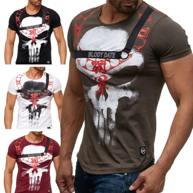 Chemise homme manches courtes T-shirt col O APRÈS FONCÉ Imprimé