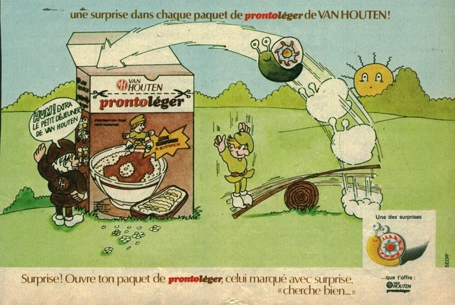 Publicité ancienne Cacao Van Houten préparation instantanée 1908 issue