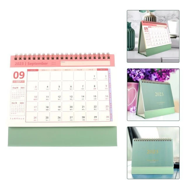 DESKTOP STANDING CALENDAR Schedule 2023 Small Monthly Planner Office