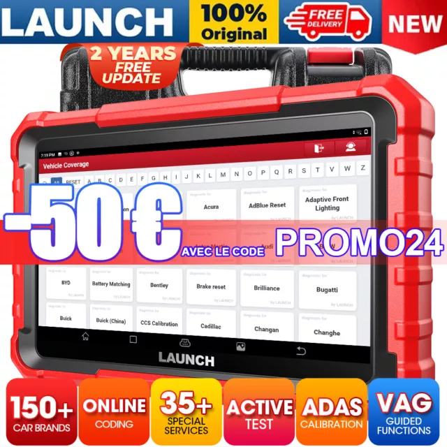 LAUNCH X431 PROS ELITE V+ PRO Outils diagnostics Systèmes Complète Codage ECU FR