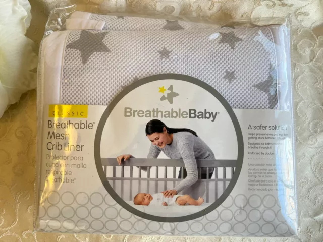 BreathableBaby Breathable Classic Mesh Crib Liner - Gray