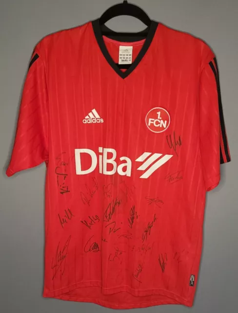 1.FC Norimberga Adidas maglia casa 2003/04 "DiBa" taglia S autografi firmati a squadre rari