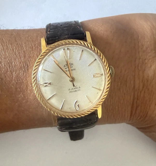 MONTRE MÉCAHNIQUE VINTAGE Roamer Supersport 17 Bijoux Incabloc Fabriquée en Suisse EUR 69,68