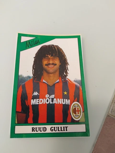 Autocollant Panini Calciatori 1989-90 Gullit 241 Milan - RARE édition épuisée Neuve