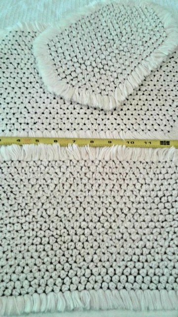 6 Vintage Love & Money Daisy Loom Yarn Doilies, Handmade 6 Vintage Love & Money Daisy Loom Yarn Doilies, Handmade