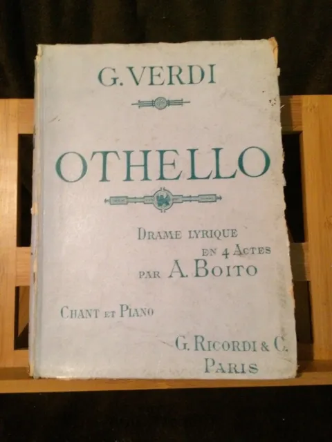 Verdi Othello opéra partition chant piano version française Boito Ricordi