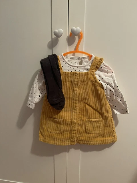 baby girls pinafore dress outfit 3-6 months